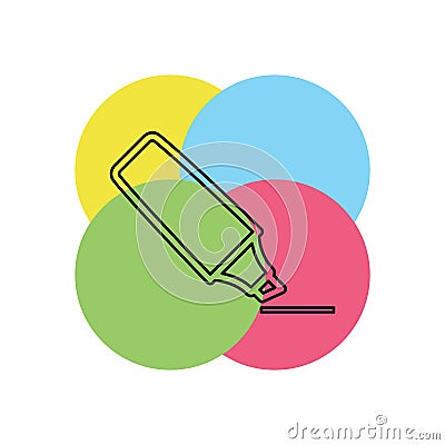 Marker base icon. sign illustration Cartoon Illustration