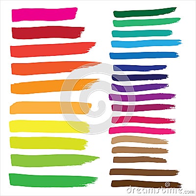 Marker drawing series in Vector Format. Color can be changed by one click Vector Illustration