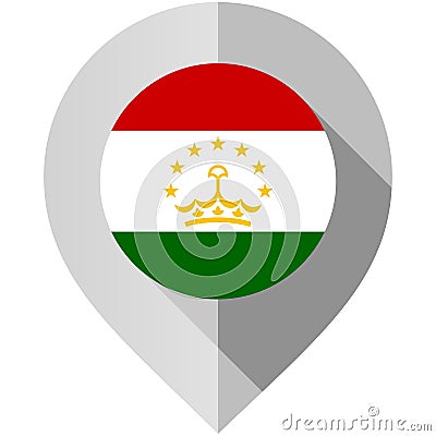 Marker with flag for map Vector Illustration