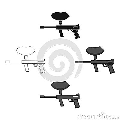 Marker for paintball.Extreme sport single icon in cartoon,black style vector symbol stock illustration web. Vector Illustration