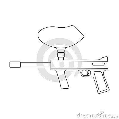 Marker for paintball.Extreme sport single icon in outline style vector. Vector Illustration