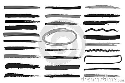 Marker highlight stripes Vector Illustration