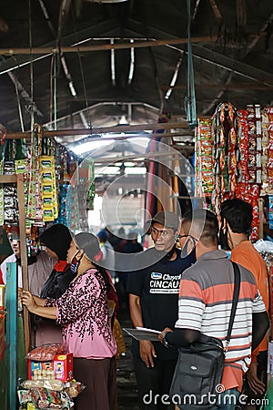 Market atmosphere, Indonesian market activities Editorial Stock Photo