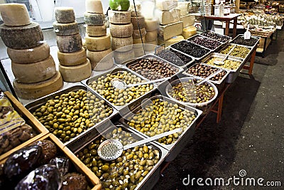 Market in Chania Stock Photo