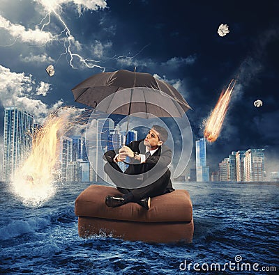 Market collapse Stock Photo