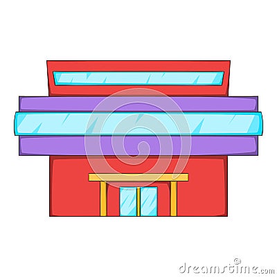 Market icon, cartoon style Vector Illustration