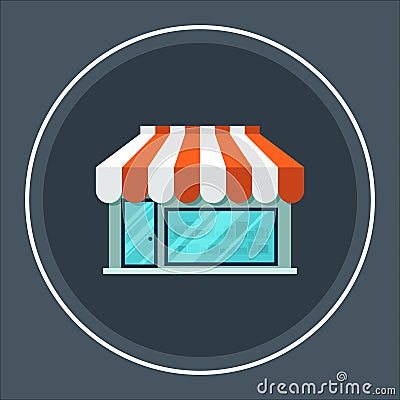 Market isolated clipart. Shopping, commerce, trade icon vector illustration Vector Illustration