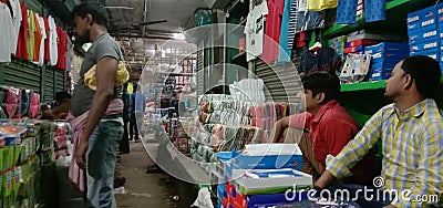 Market mangla haat view of sunmica heart in Howrah West Bengal India wholesaler and retailer to purchase garments Editorial Stock Photo