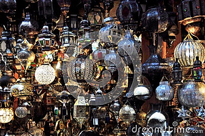 Market of Marrakesh in Morocco Stock Photo