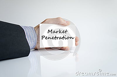 Market penetration text concept Stock Photo