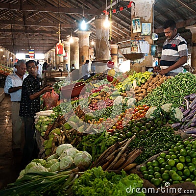 Market-place galle sri lanka Editorial Stock Photo