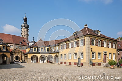 Market place of Weikersheim Stock Photo