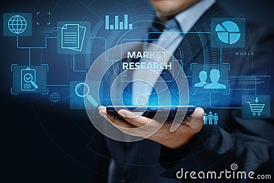 Market Research Marketing Strategy Business Technology Internet concept Stock Photo