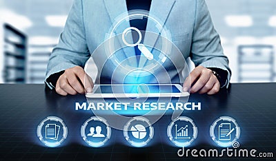 Market Research Marketing Strategy Business Technology Internet concept Stock Photo