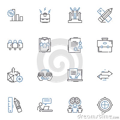 Market research line icons collection. Survey, Data, Analysis, Insights, Trends, Demographics, Sampling vector and Vector Illustration