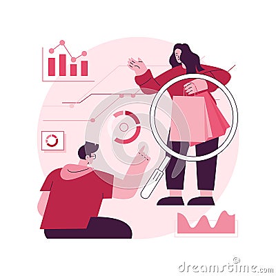Market research studies abstract concept vector illustration. Vector Illustration