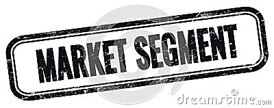 MARKET SEGMENT text on black grungy vintage stamp Stock Photo