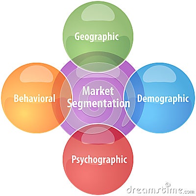 Market segmentation business diagram illustration Cartoon Illustration