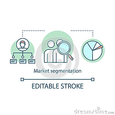 Market segmentation concept icon Vector Illustration