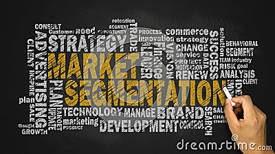 Market segmentation word cloud Stock Photo