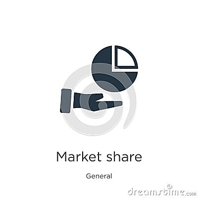 Market share icon vector. Trendy flat market share icon from general collection isolated on white background. Vector illustration Vector Illustration