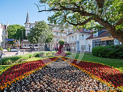 Market square of Bad Harzburg in Lower Saxony Editorial Stock Photo