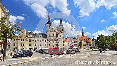 Market square in Jihlava, Czech Republic Editorial Stock Photo