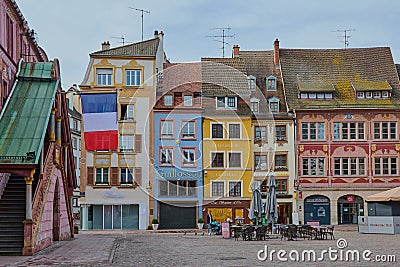 the market square of Mulhouse, France Editorial Stock Photo