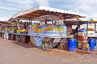 Market stall with fruits in Marrakech Morocco Editorial Stock Photo