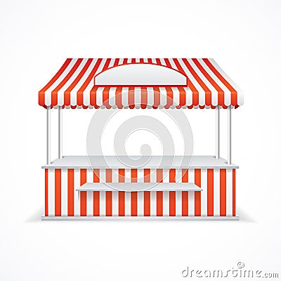 Market stall. Vector Vector Illustration