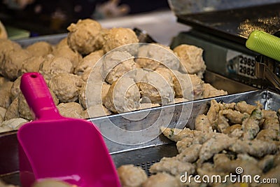 Golden Delights: Crispy Meatballs Stock Photo