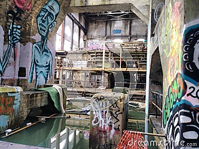 Market Street abandoned Power Plant New Orleans Editorial Stock Photo