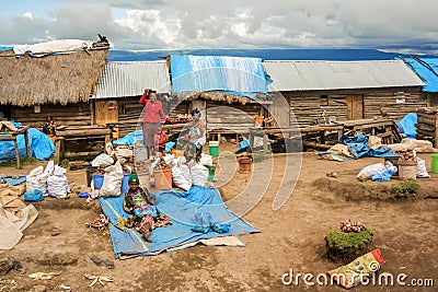 Market in the village in Tanzania Editorial Stock Photo