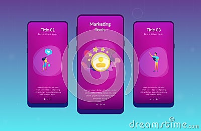 Satisfaction and loyalty analysis app interface template. Vector Illustration