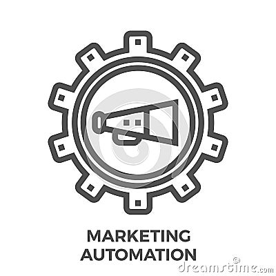 Marketing automation icon Vector Illustration