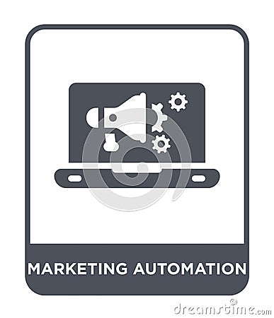 marketing automation icon in trendy design style. marketing automation icon isolated on white background. marketing automation Vector Illustration