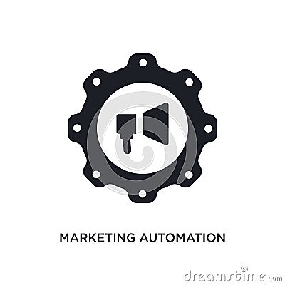 marketing automation isolated icon. simple element illustration from technology concept icons. marketing automation editable logo Vector Illustration