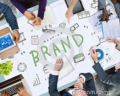 Marketing Brand Comercial Strategy Business Concept Stock Photo