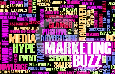 Marketing Buzz Stock Photo