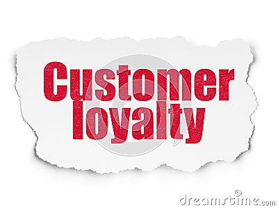 Marketing concept: Customer Loyalty on Torn Paper background Stock Photo