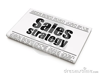 Marketing concept: newspaper headline Sales Strategy Stock Photo