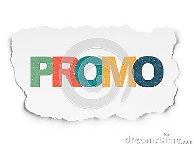 Marketing concept: Promo on Torn Paper background Stock Photo
