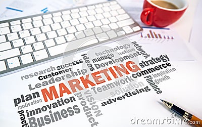 Marketing concept word cloud Stock Photo