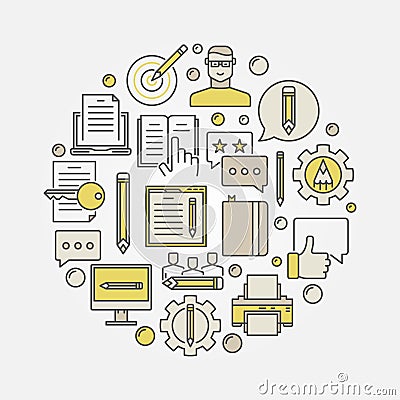 Marketing and copywriting illustration Vector Illustration