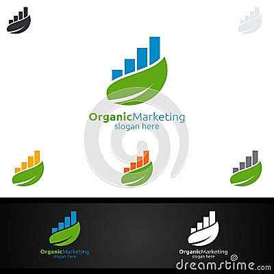 Organic Digital Marketing Financial Advisors Logo Vector Illustration