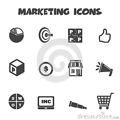 Marketing icons Vector Illustration