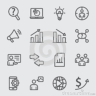 Marketing line icon Vector Illustration