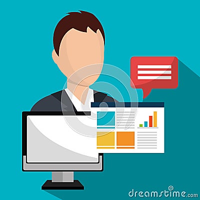 Marketing online and ecommerce sales Vector Illustration