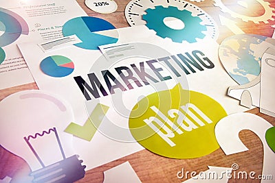 Marketing plan concept design Stock Photo