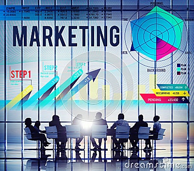 Marketing Planning Strategy Vision Advertisement Concept Stock Photo